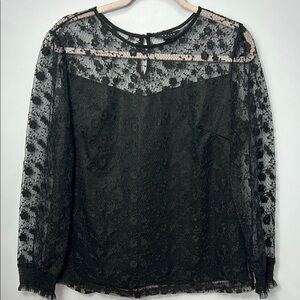 Adiva Black Lace Top Elegant